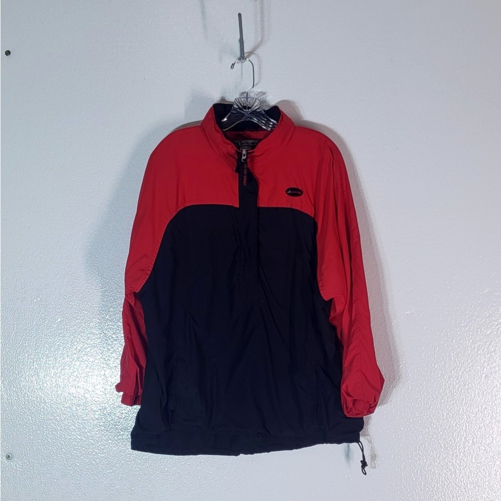 Activology Vintage Men's XL 1/2 Zip Pullover Athletic Windbreaker w/ Rollup Hood